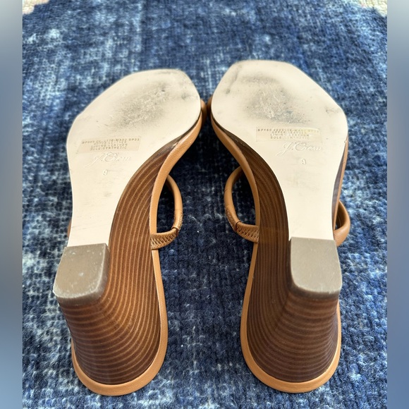 J.Crew Double-strap stacked wedges in leather, 9 - Picture 4 of 5